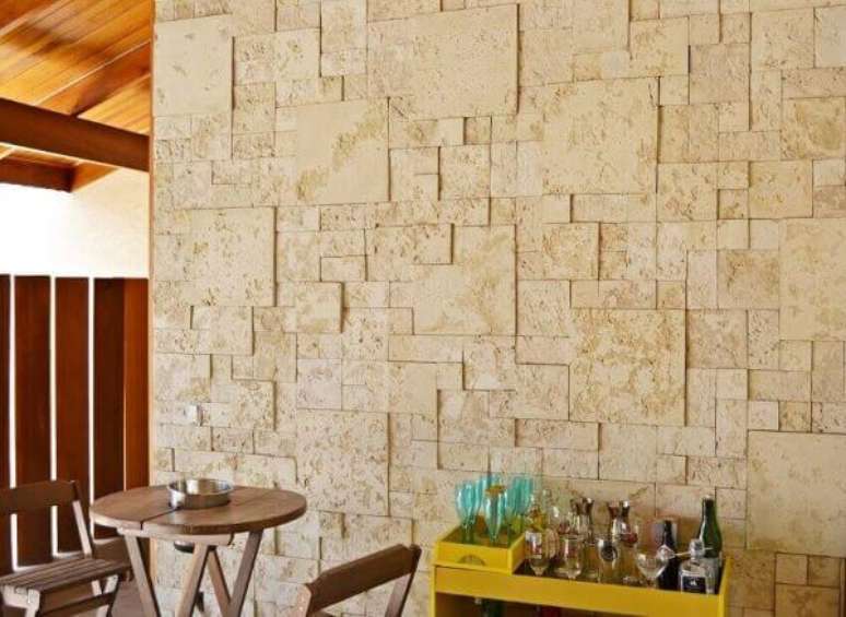 15. Revestimento 3d para sala de estar &ndash; Via: Cole&ccedil;&atilde;o Admirato