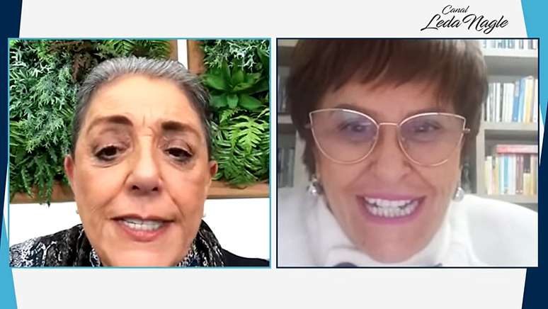 Leda Nagle e Márcia Fernandes na transmissão online na qual a previsão foi divulgada