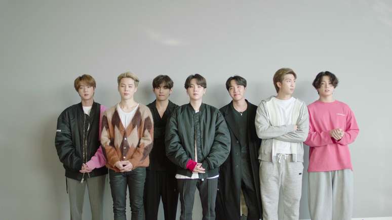 Astros do BTS conquistam 4 pr&ecirc;mios, incluindo de melhor can&ccedil;&atilde;o, no MTV Europe Music Awards 
Imagem divulgada em 08/11/2020
Cortesia da MTV/via REUTERS