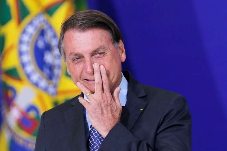 Presidente Jair Bolsonaro durante cerimônia no Palácio do Planalto
09/11/2020
REUTERS/Adriano Machado