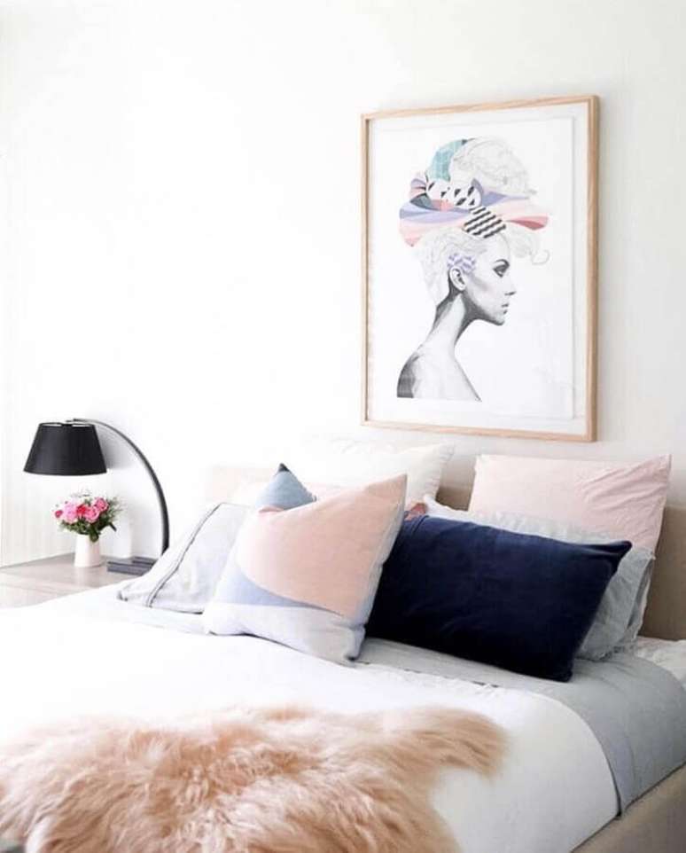 2. Os quadros para quarto feminino podem trazer v&aacute;rias vantagens para o quarto decorado &ndash; Foto: Pinterest