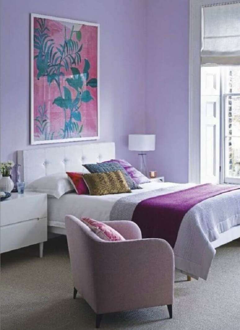 5. Os quadros para quarto feminino pode se tornar o grande destaque da decora&ccedil;&atilde;o &ndash; Foto: Conex&atilde;o D&eacute;cor