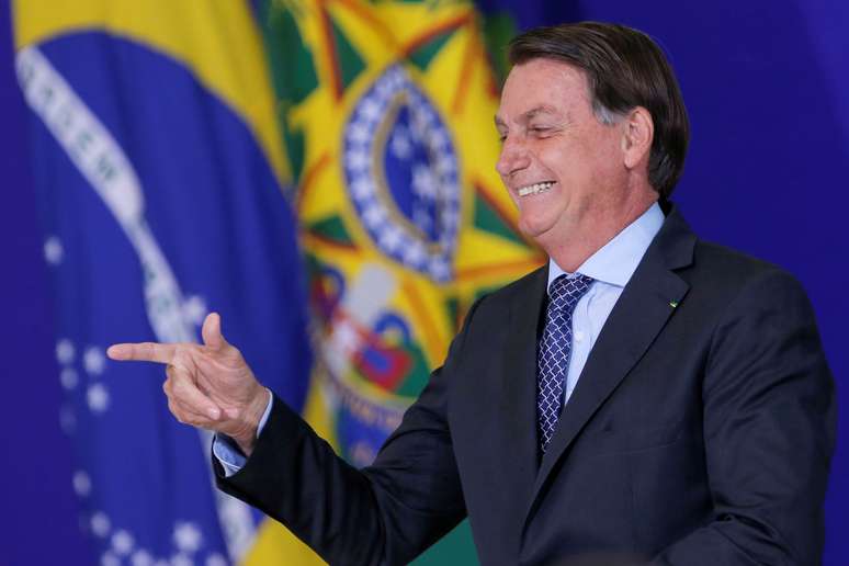 Presidente Jair Bolsonaro durante cerimônia no Palácio do Planalto
09/11/2020 REUTERS/Adriano Machado