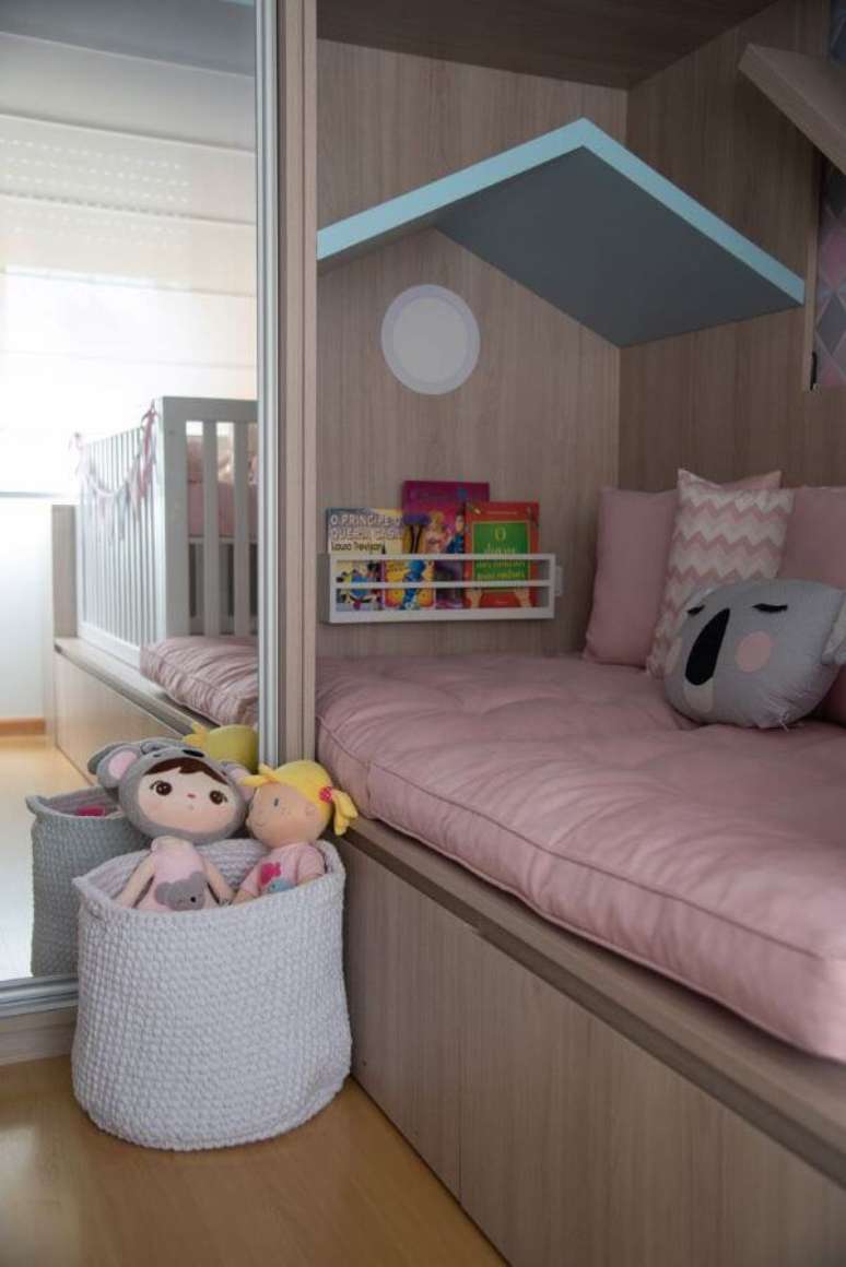 30. Cama com cabeceira infantil &ndash; Via: Jub Arquiteturando Doninhos