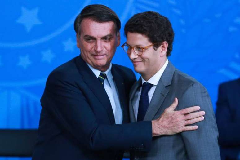 Ricardo Salles e o presidente Jair Bolsonaro