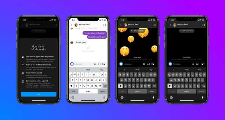 Vanish Mode apaga mensagens automaticamente no Messenger e no Instagram 