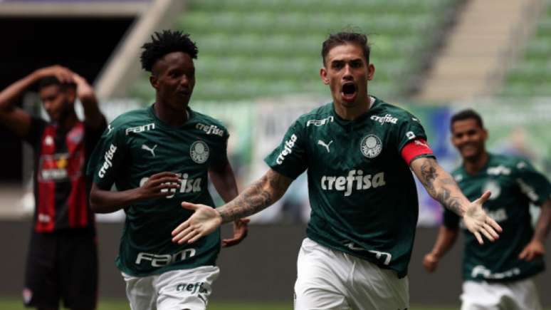 Pedro Acácio e Aníbal marcaram os gols da vitória do Verdão (Foto: Fábio Menotti/Palmeiras)