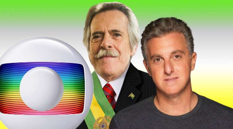 José de Abreu com a faixa presidencial em montagem que circula nas redes sociais: Globo e Huck viram alvo do ator militante de esquerda