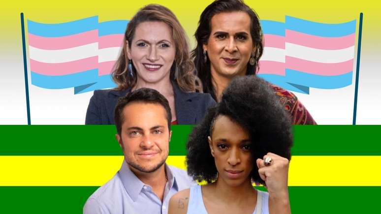 Acima, Linda Brasil e Duda Salabert; abaixo, Thammy Miranda e Érika Hilton: vitória contra o preconceito e em defesa da diversidade sexual
