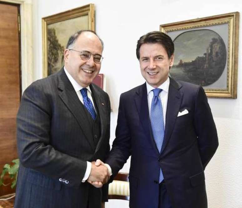 Eugenio Gaudio com o premiê da Itália, Giuseppe Conte