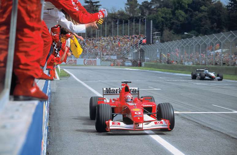 Michael Schumacher: sete títulos mundiais, cinco com a Ferrari.