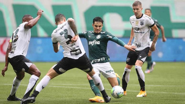 Palmeiras venceu o jogo de ida contra o Ceará por 3 a 0 (Foto: Cesar Greco/Palmeiras)