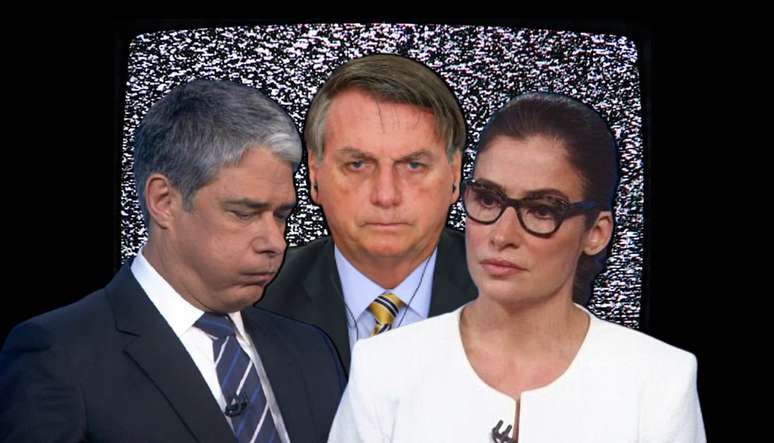 ‘Deu ruim’: Bonner, Bolsonaro e Renata enfrentaram imprevistos com algumas horas de diferença quando falavam do mesmo assunto