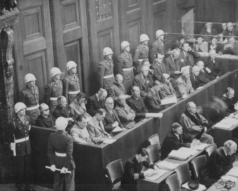Local destinado aos acusados durante os Julgamentos de Nuremberg
1945
 US National Archives/via REUTERS