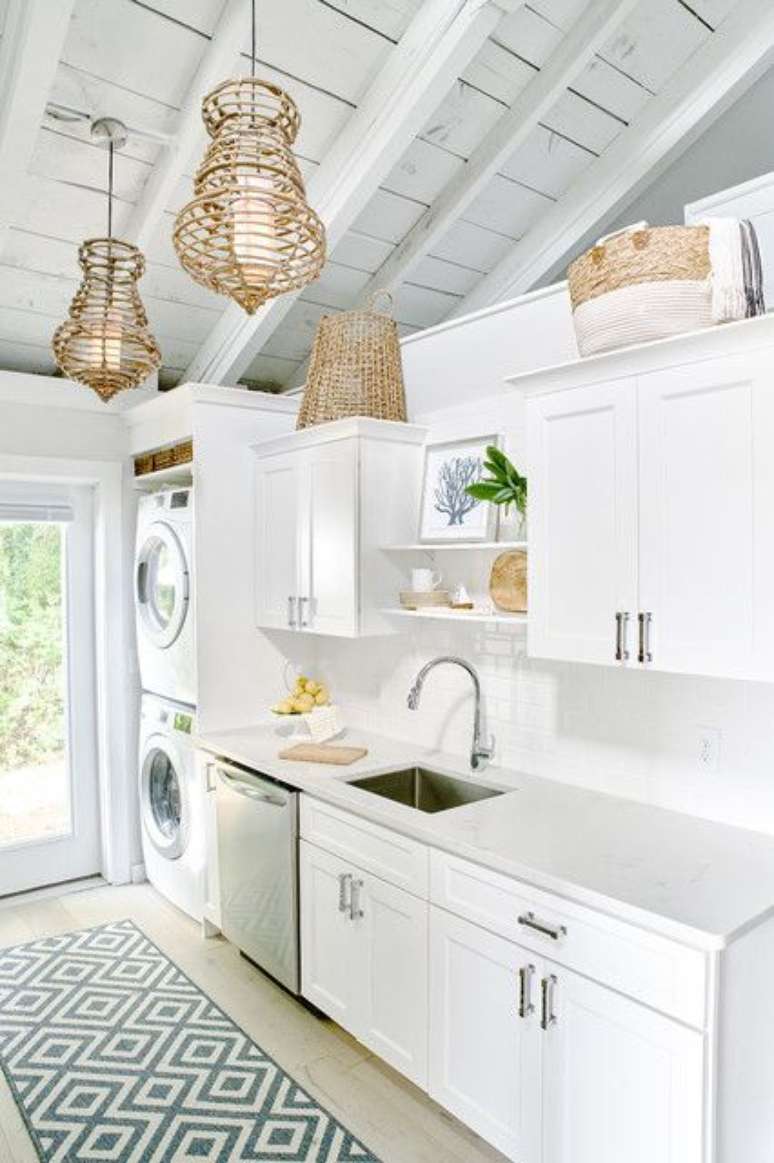 4. Passadeira para cozinha estampada – Via: Houzz