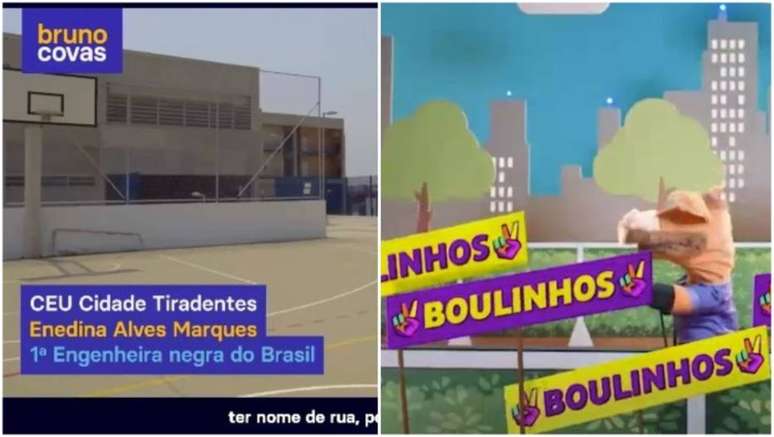 Primeiros programas eleitorais do 2° turno na TV de Covas (esq.) e Boulos