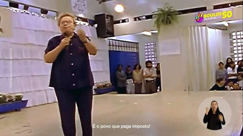 Vídeo de Luiza Erundina (PSOL), na época em que foi prefeita na capital, recuperado na primeira propaganda eleitoral do segundo turno.