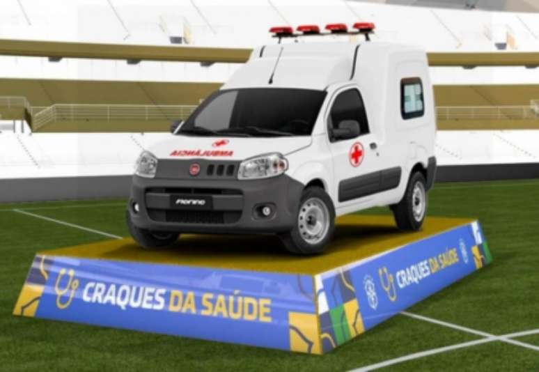 A Fiat Fiorino Ambulância é equipada com itens de série específicos para o transporte seguro e rápido de pacientes (Foto: reprodução/CBF)