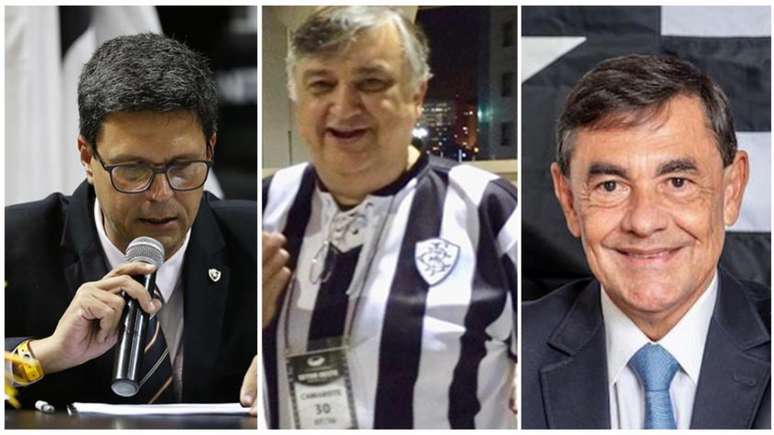 Alessandro Leite, Durcesio Mello e Walmer Machado (Fotos: Divulgação; Reprodução/Facebook; Vítor Silva/Botafogo)