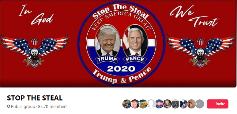 Um dos vários grupos que surgiram nas redes sociais após as eleições nos Estados Unidos