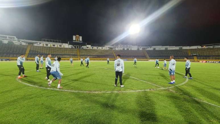 Treino do Santos em Quito (Foto: Divulgação)