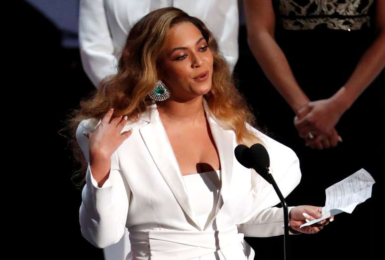 Beyoncé durante premiação do 50th NAACP Image Awards, em Los Angeles, Califórnia
30/3/2019 REUTERS/Mario Anzuoni