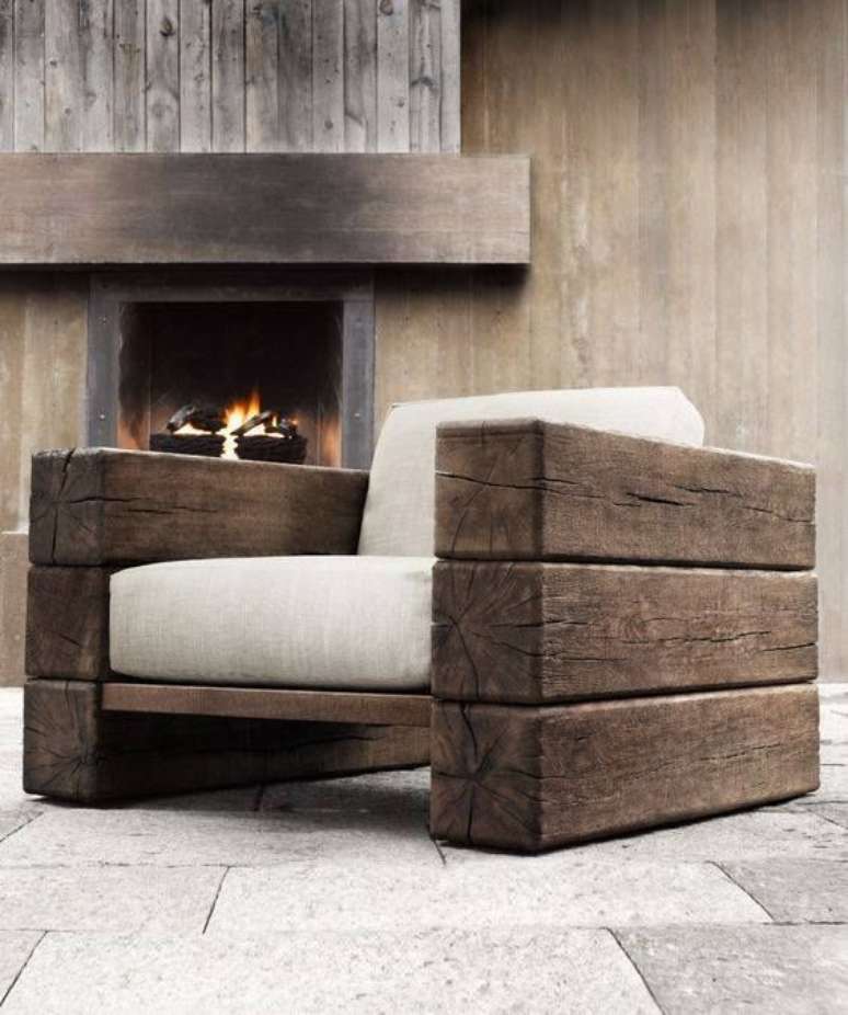 25. Poltrona de pallet para sala de estar &ndash; Via: Pinterest