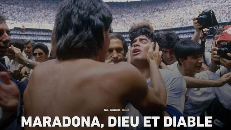 Francês L'Équipe trata da morte de Maradona
