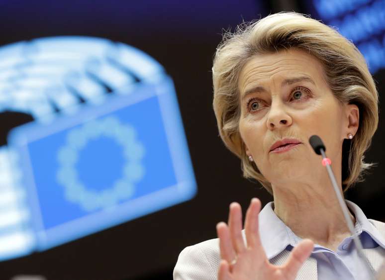 Presidente da Comissão Europeia, Ursula von der Leyen. Olivier Hoslet/Pool via REUTERS