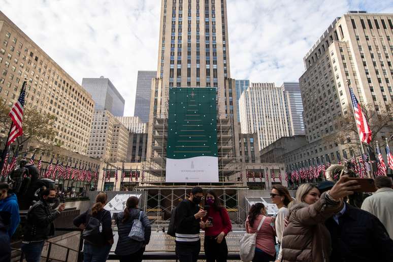 Rockefeller Center, em Nova York
 21/11/2020 REUTERS/Jeenah Moon