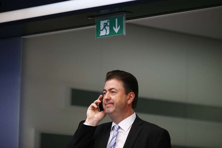 Operador na bolsa de Frankfurt.  REUTERS/Ralph Orlowski