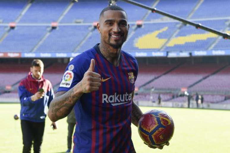 Boateng só atuou em quatro partidas pelo Barcelona (Foto: Lluis Gene / AFP)