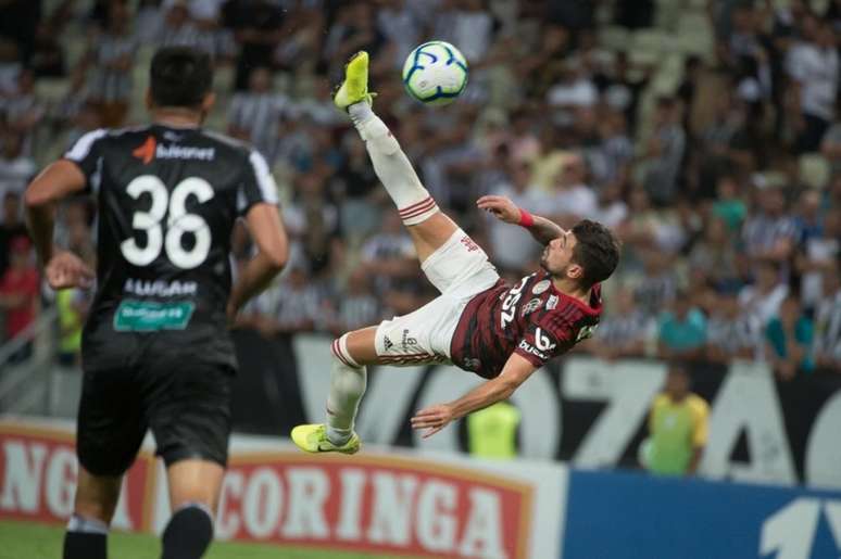 Arrascaeta marcou um golaço de bicicleta contra o Ceará pelo Brasileirão 2019 (Foto: Alexandre Vidal/Flamengo)