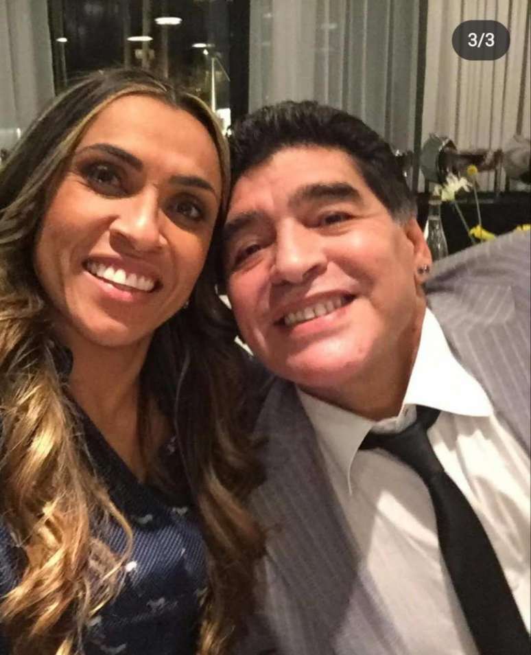 Marta e Maradona juntos (Reprodução/Instagram)