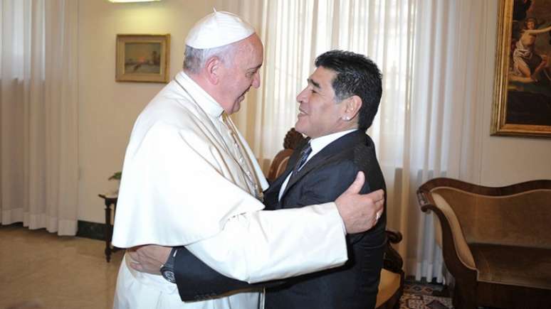 Maradona era admirador do Papa (Foto: Divulgação/Vaticano)