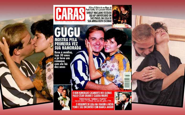 O casal na primeira capa de ‘Caras’, em 1994: “Nós tínhamos uma vida íntima que só eu e ele sabemos em quatro paredes”, disse Rose no ‘Fantástico’