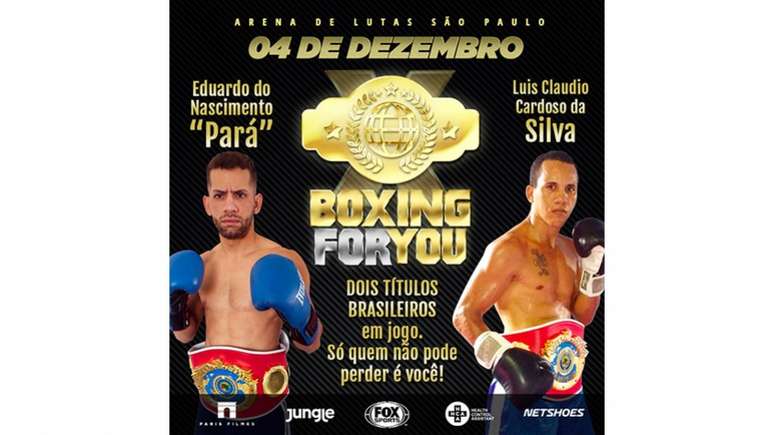 Eduardo 'Pará' Costa encara Luis Cláudio Cardoso da Silva pelo cinturão dos super-penas (Divulgação/Boxingforyou)
