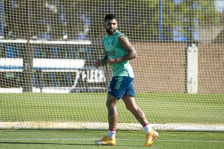 O camisa 9 Gabriel Barbosa é dúvida no Flamengo para decisão contra o Racing (Foto: Alexandre Vidal/Flamengo)