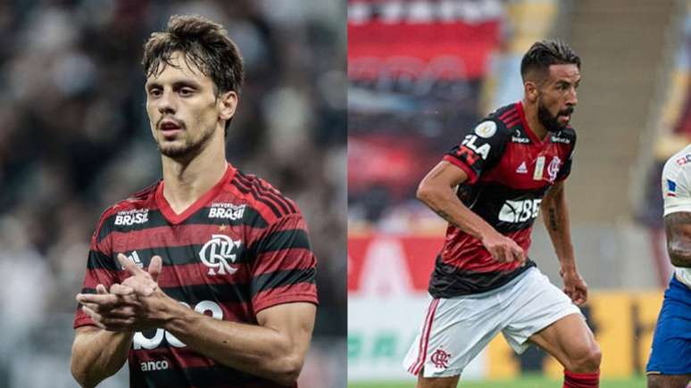 Rodrigo Caio se consagrou pelo ótimo nível em 2019; Isla chegou ao longo deste ano (Fotos: Divulgação / Flamengo)