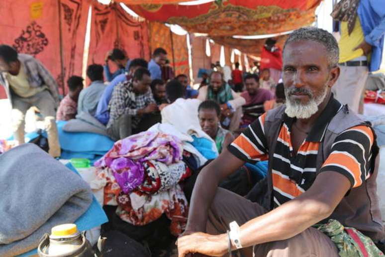 Etíopes refugiados no Sudão devido a conflito em Tigré