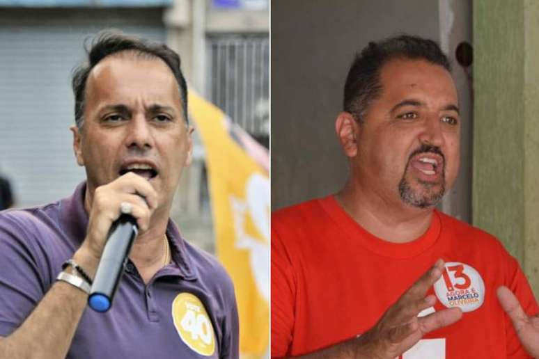 Átila (PSB) e Marcelo Oliveira (PT), candidatos à Prefeitura de Mauá.