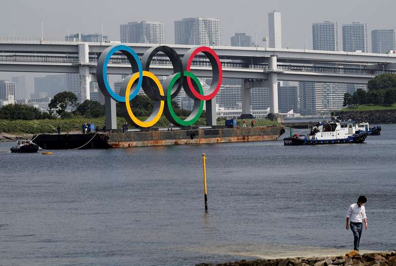 Anéis olímpicos em Tóquio
06/08/2020 REUTERS/Kim Kyung-Hoon