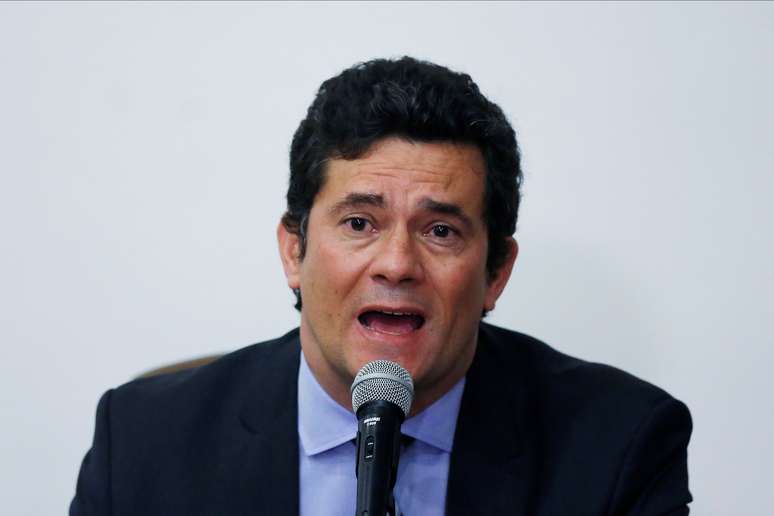 Sergio Moro durante entrevista coletiva em Brasília
REUTERS/Ueslei Marcelino