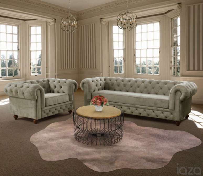 13. Sof&aacute; antigo com capiton&ecirc; &ndash; VIa: Casa da Iaza