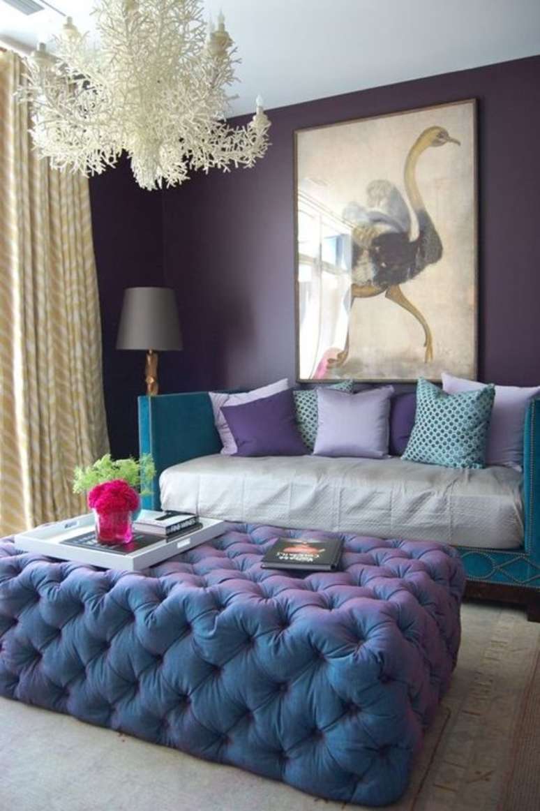 40. Tons de roxo na decoração – Via: Pinterest
