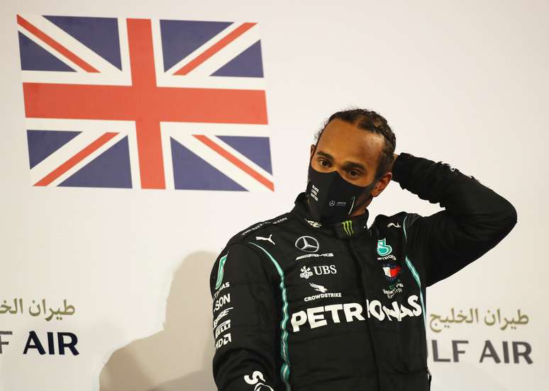 Heptacampeão de Fórmula 1 Lewis Hamilton no GP Sakhir, do Barein 
 29/11/2020  Pool via REUTERS/Bryn Lennon