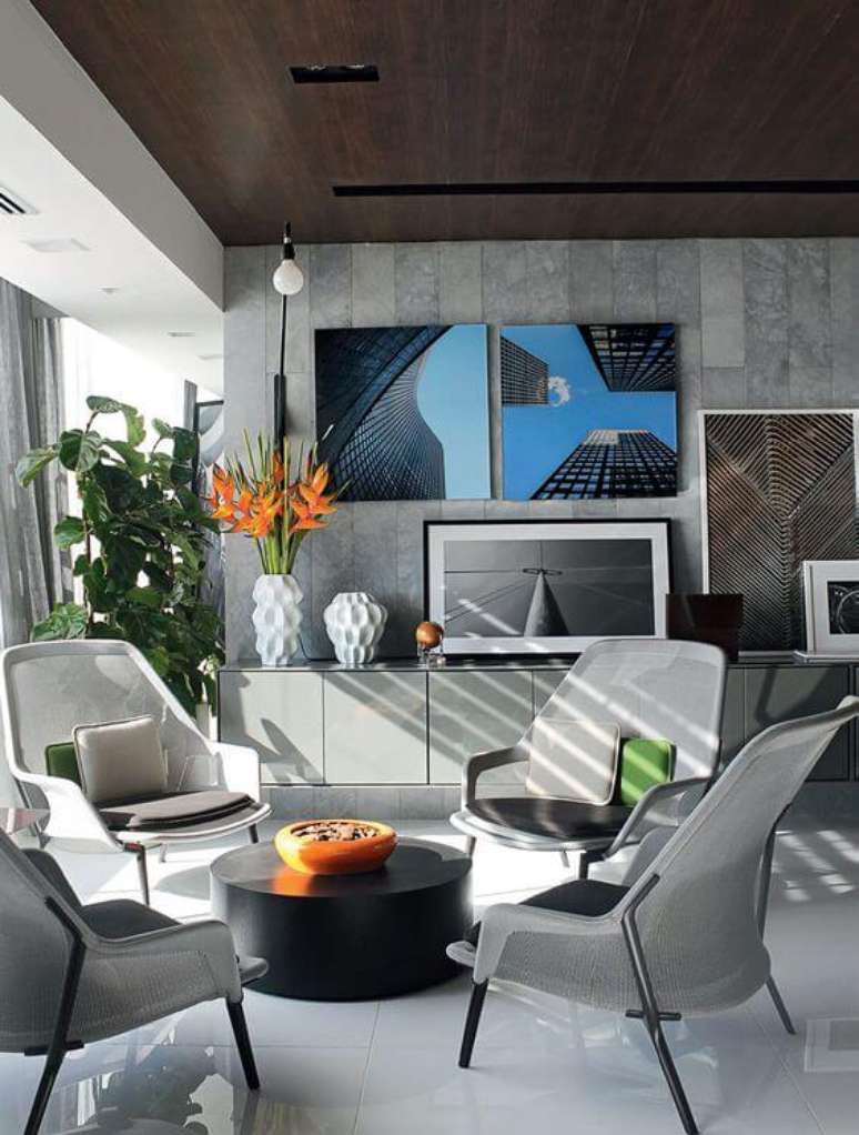 45. Quadros para varanda moderna &ndash; Via: Casa Abril