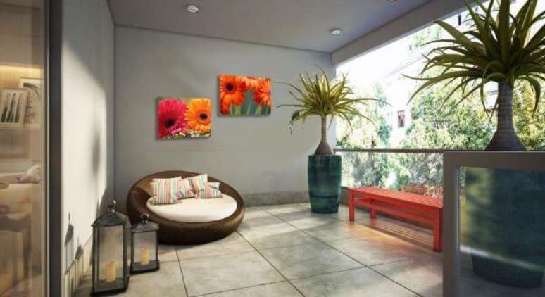 47. Quadros para varanda colorido &ndash; Via: Pinterest