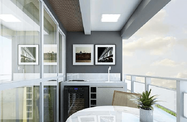 34. Quadros para varanda preto e branco &ndash; Via: Pinterest