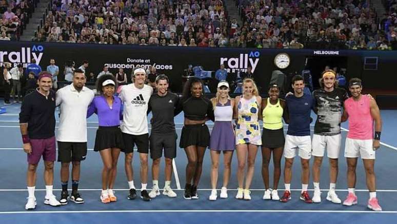 Alguns dos principais tenistas da ATP e da WTA juntos